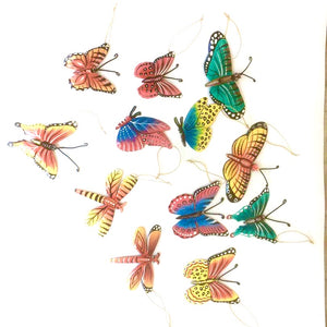 Set of 12 Butterfly Ornaments