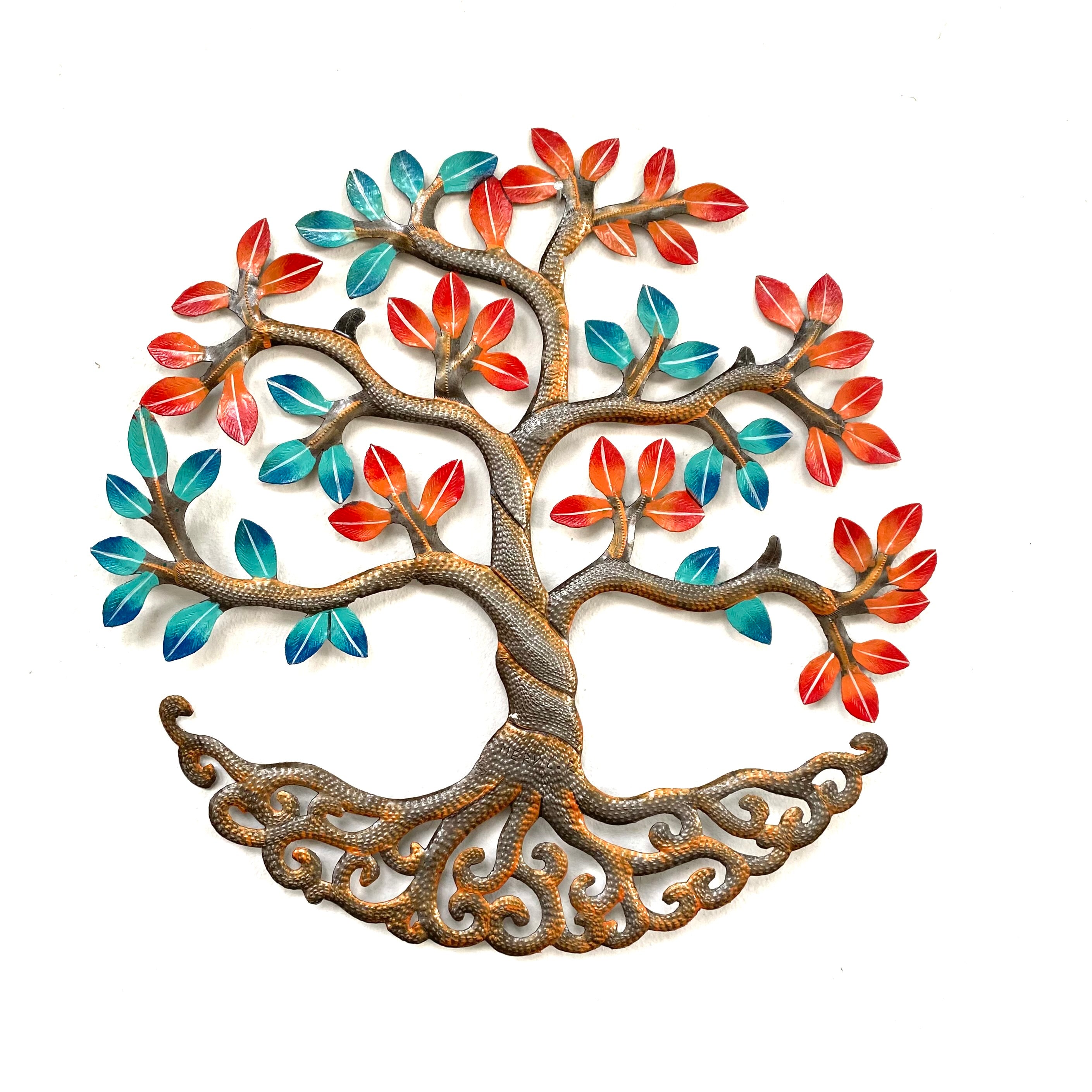 Twisted Trees- Blue and Red