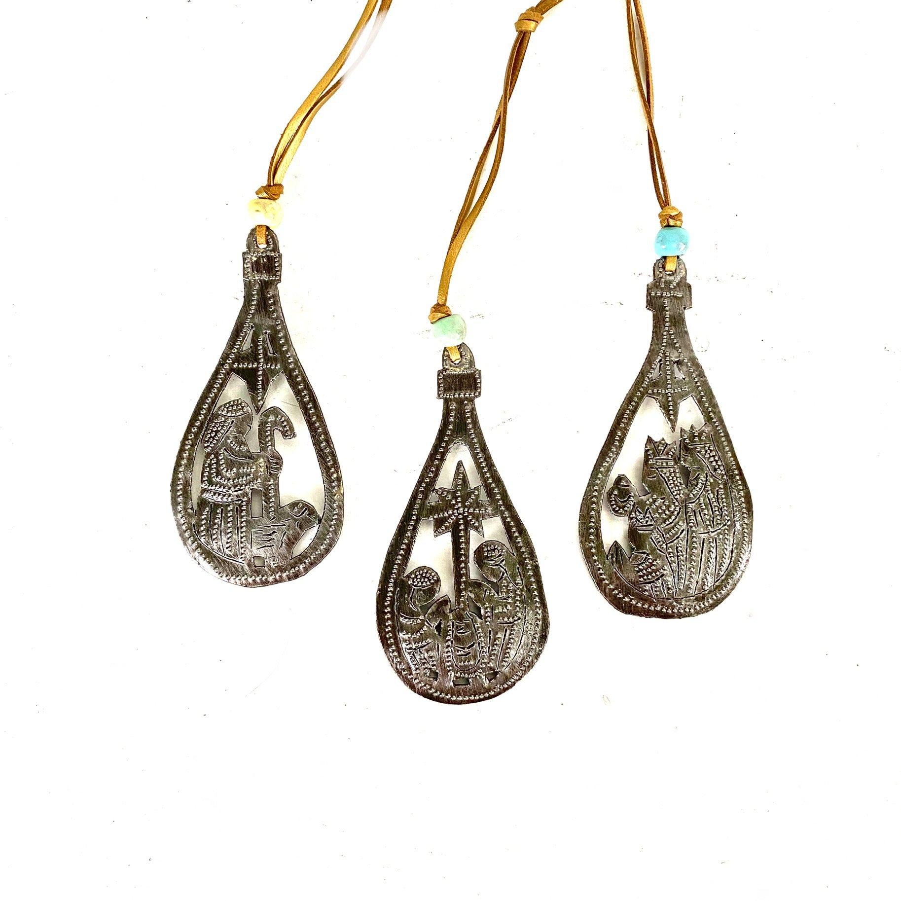 Three Drop Nativity Ornaments