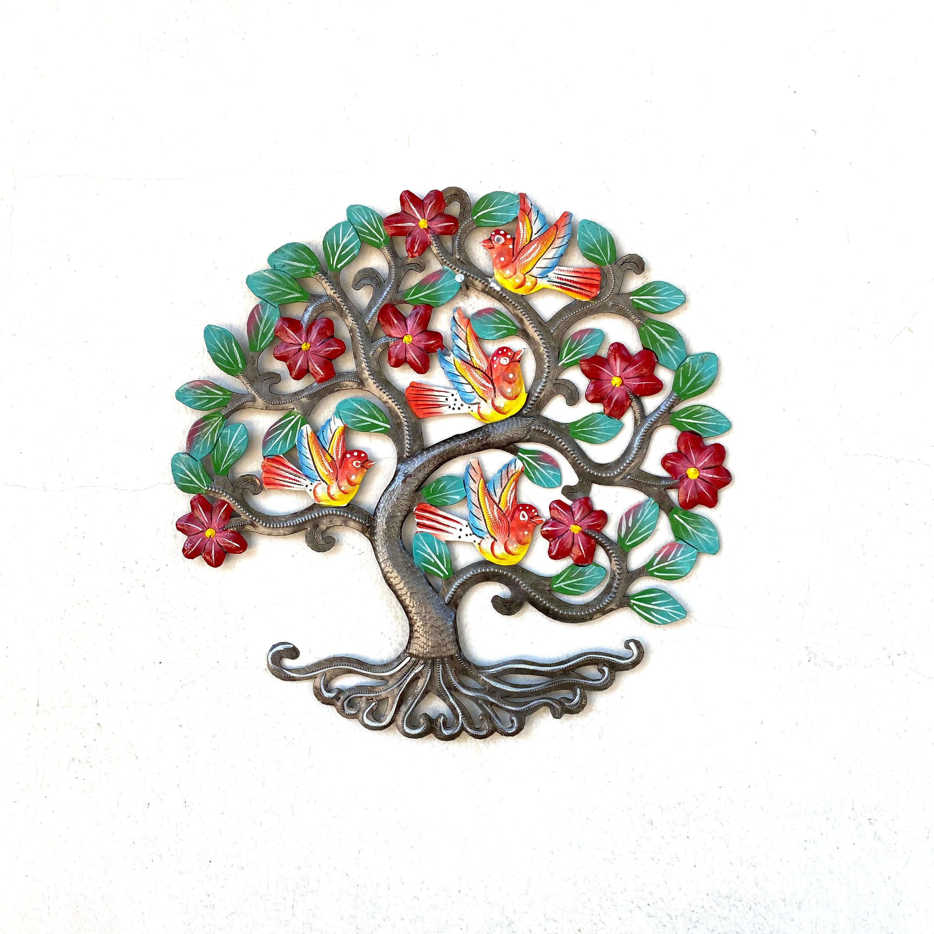 Medium Green Tree- Red Flowers