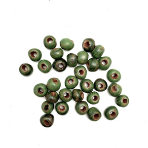 Satin Forest Green Beads