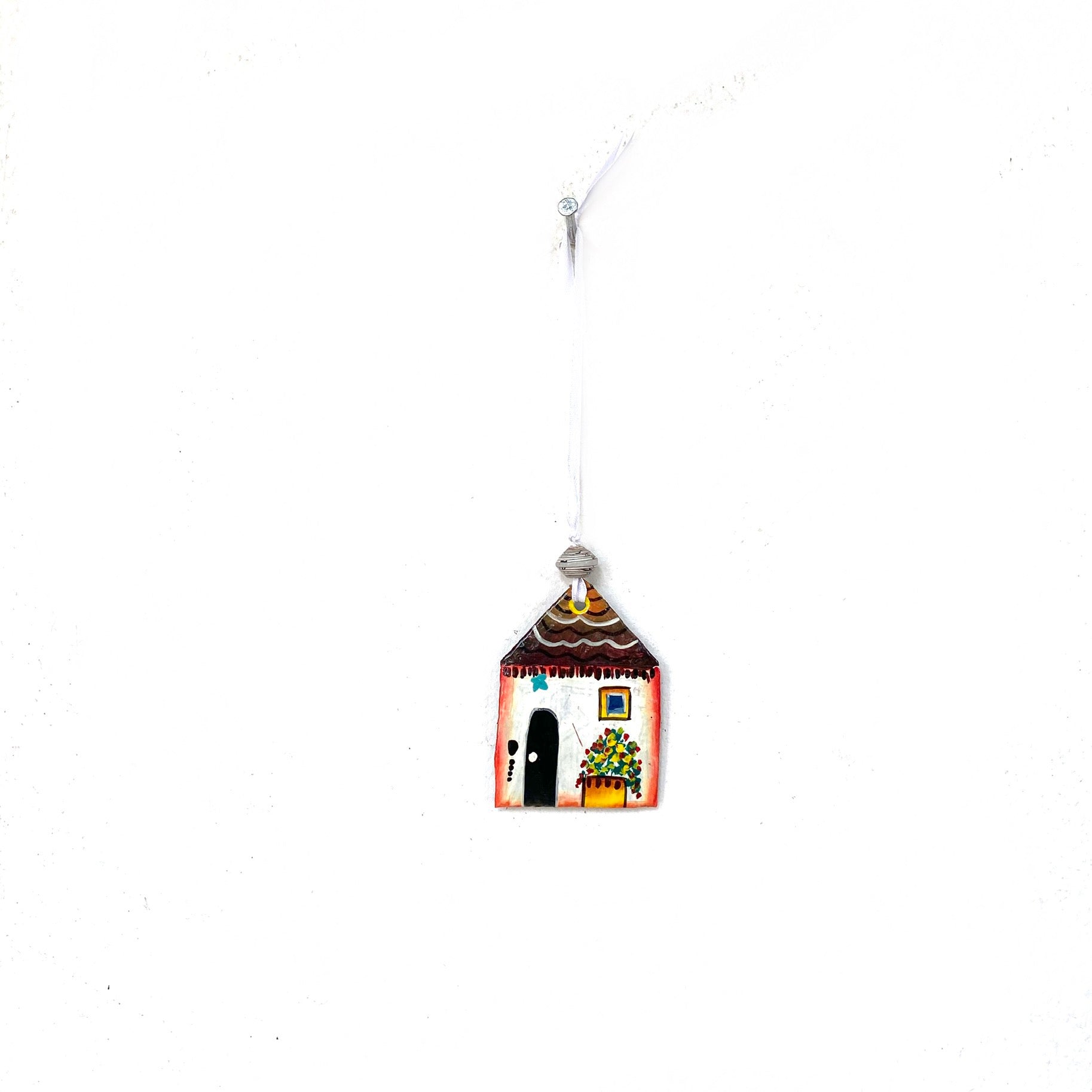 Painted House Ornament (Set of 4)
