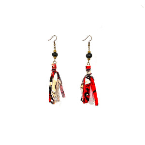 Fabric Tassel Earring