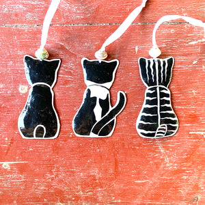 Kitty Cat Ornaments (Set of 3)