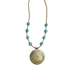 Steel Drum Medallion Necklace