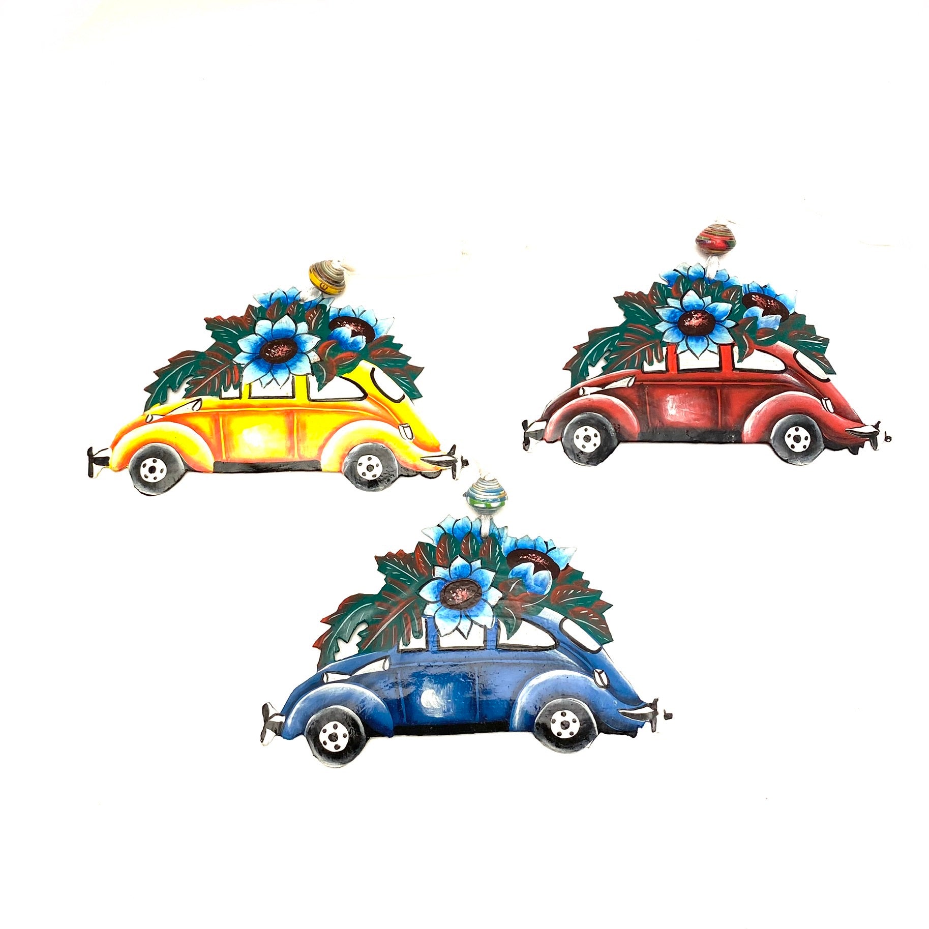 VW Beetle Ornaments (Set of 3)