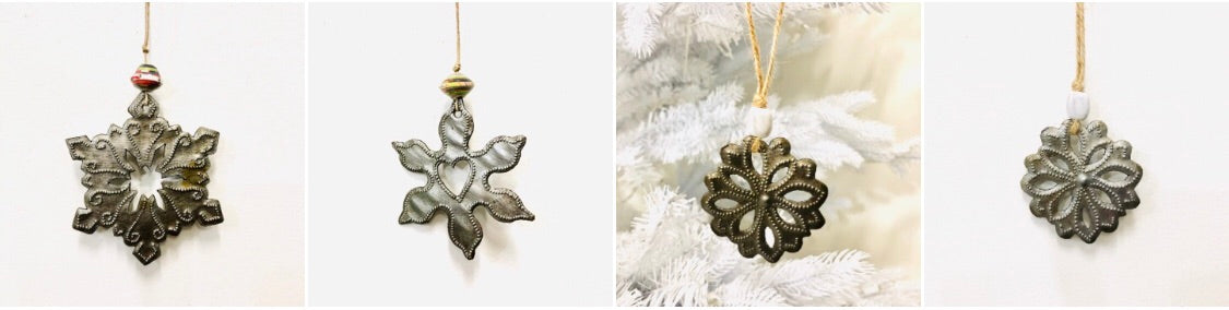 Small Steel Snowflake Ornament