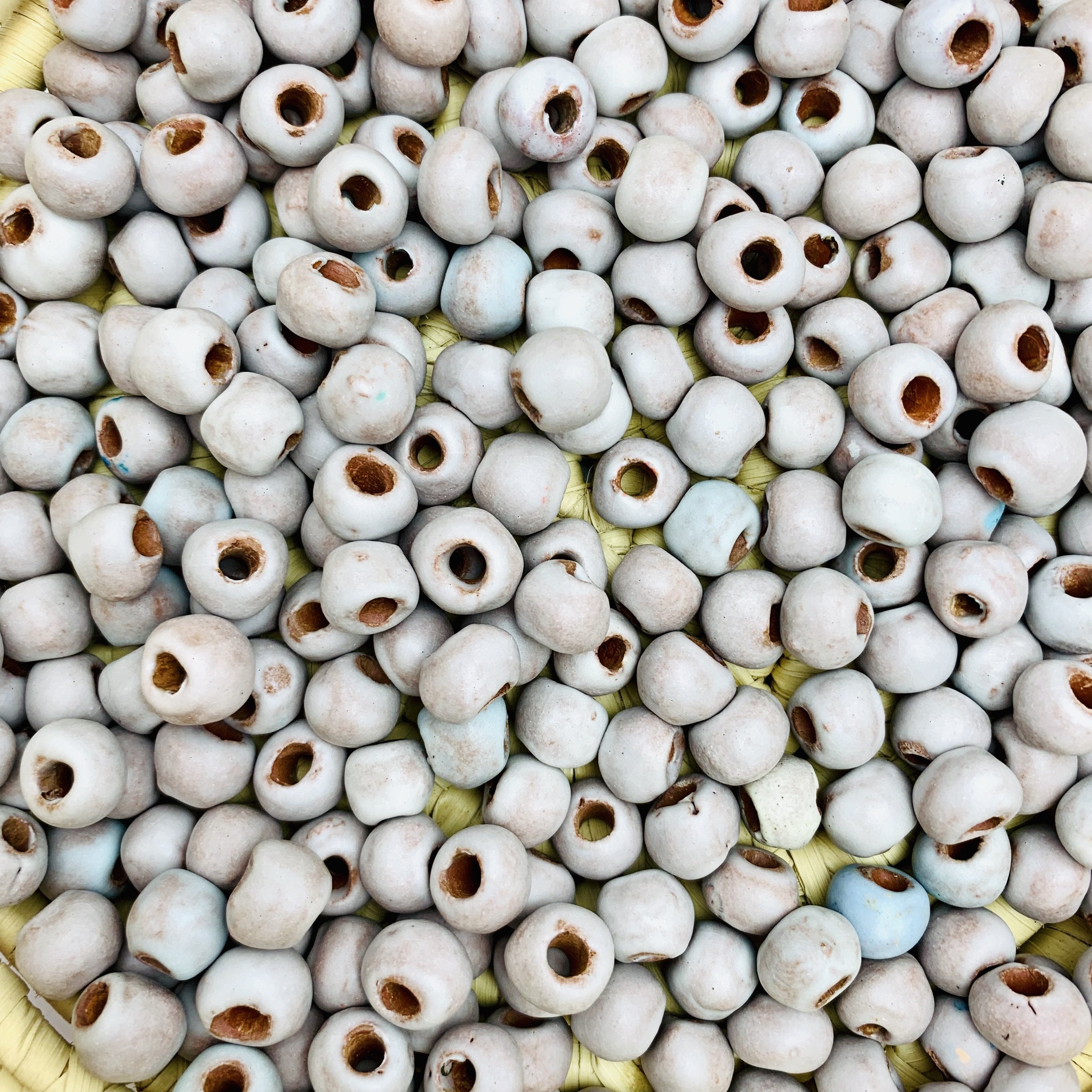 Matte Light Grey Beads