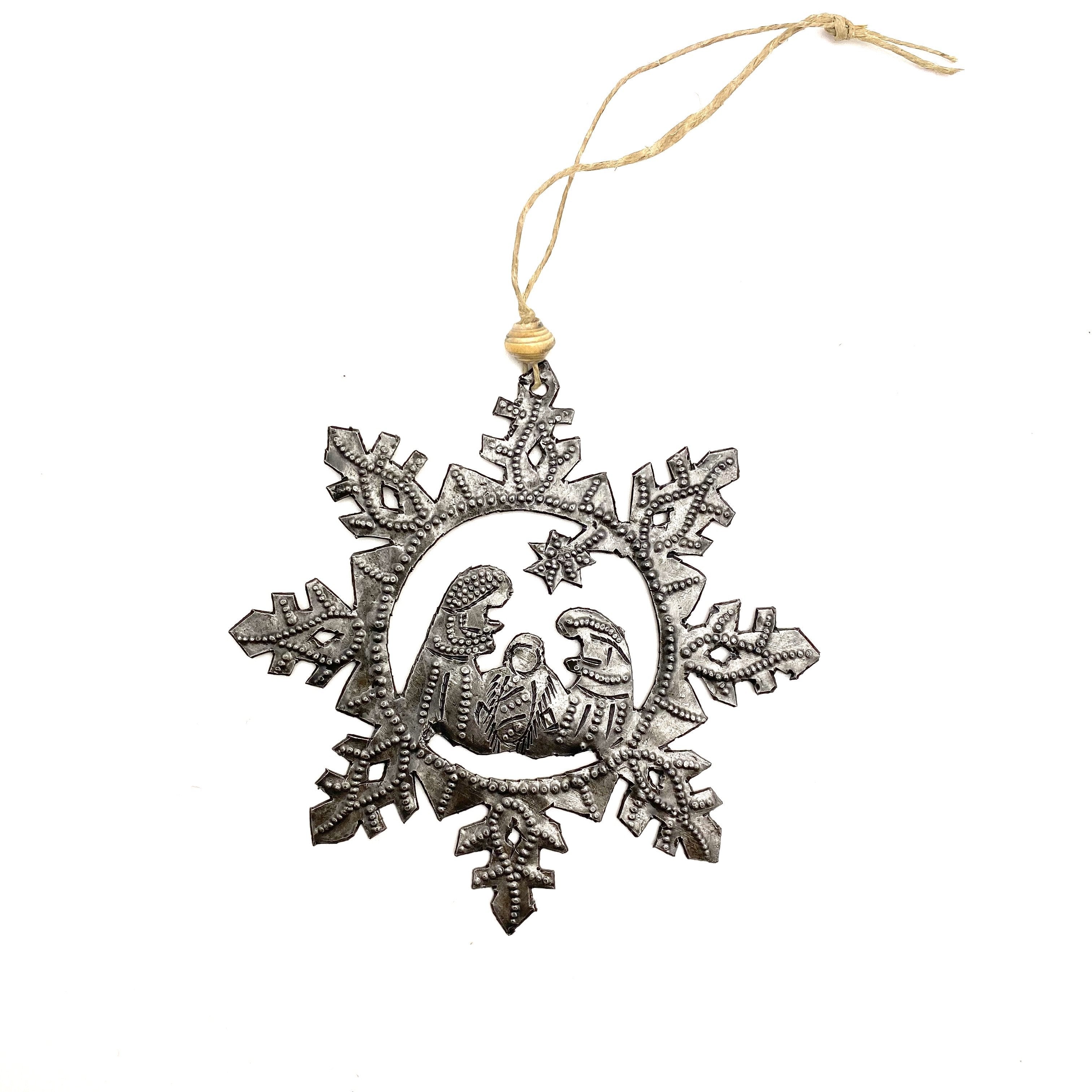 Snowflake Nativity Ornament