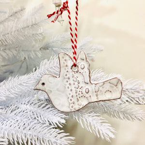 Farmhouse White Ceramic Ornament Set