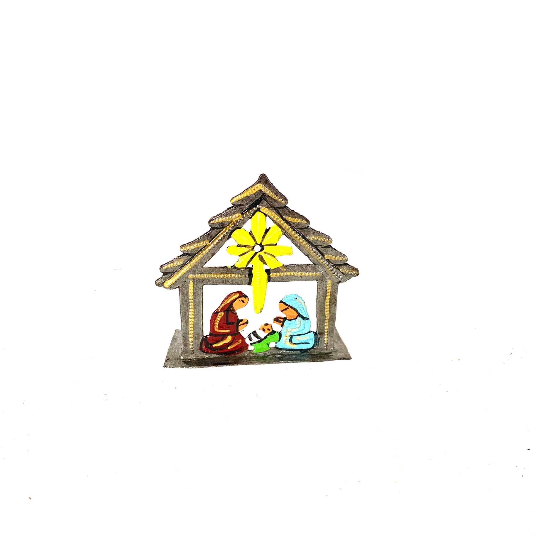 Small Standing Nativity House (4)