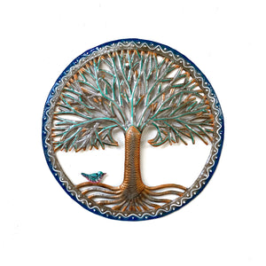 Blue and Green Tree of Life Round