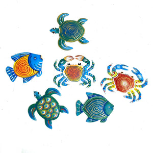 Crabs and Turtles and Fish (Set of 6)