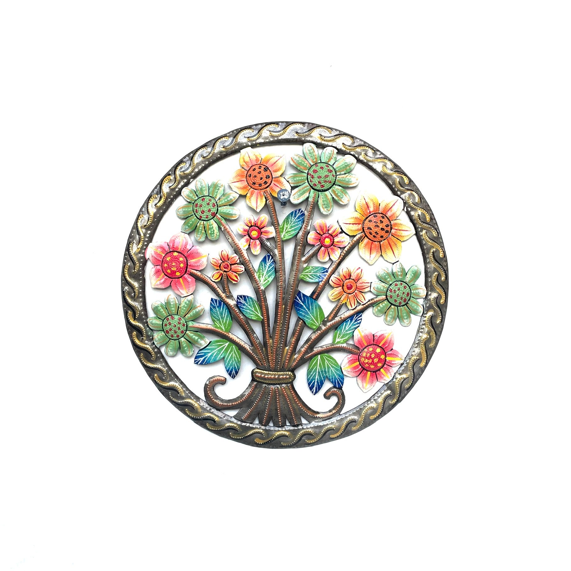 Nesmy Round Colorful Metal Art #5