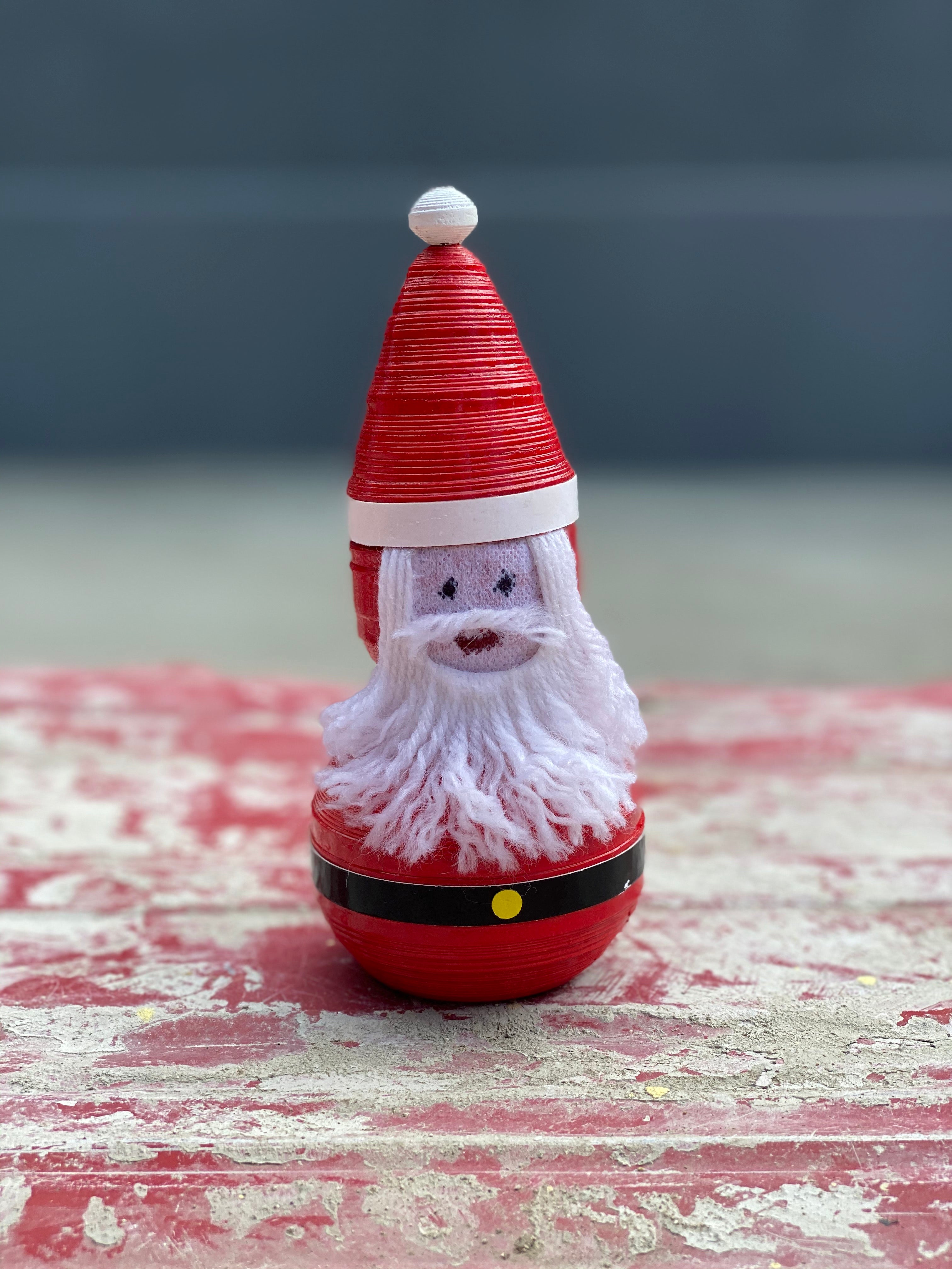 Standing Cereal Box Santa