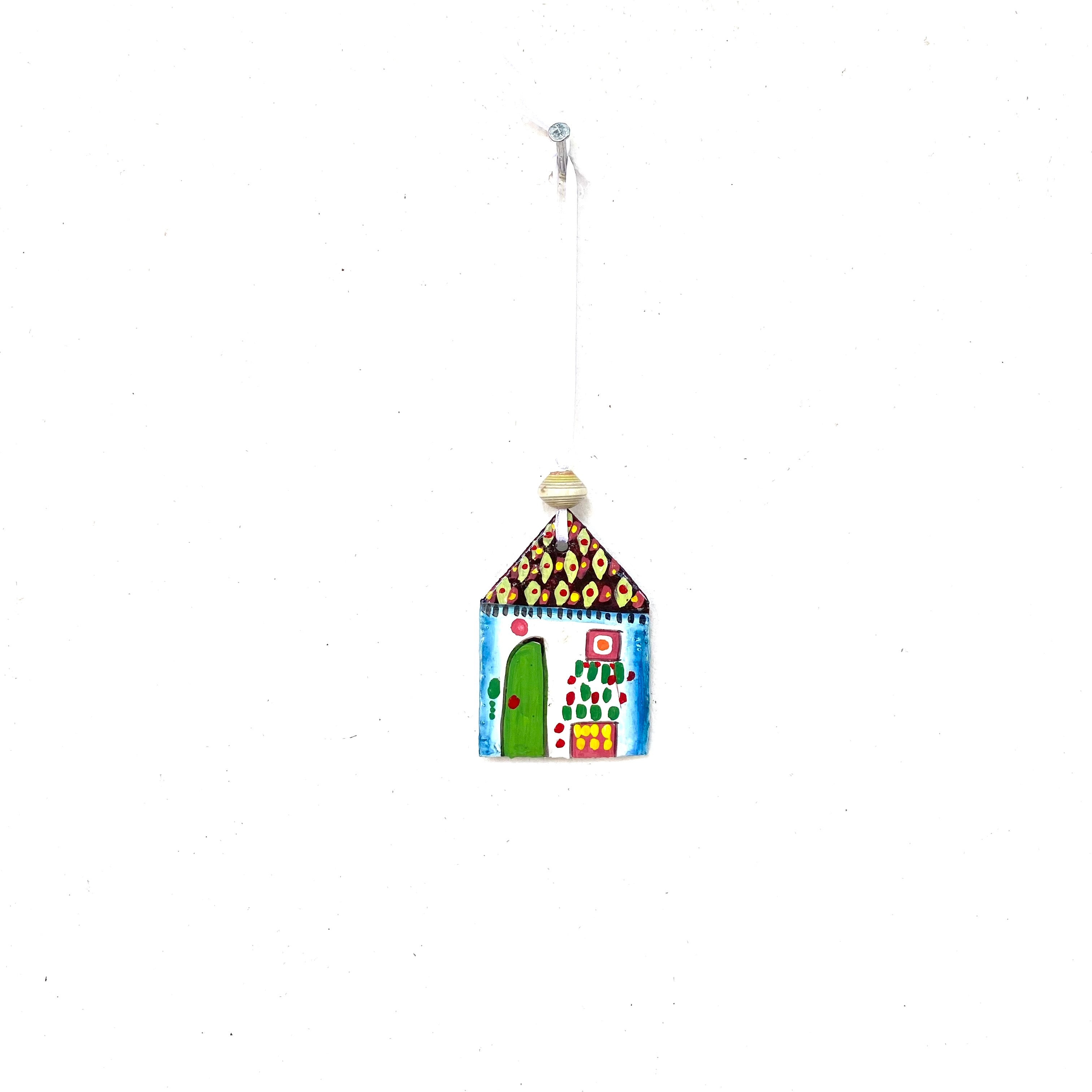 Painted House Ornament (Set of 4)