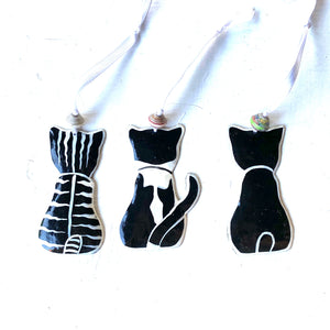 Kitty Cat Ornaments (Set of 3)