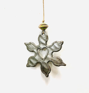 Small Steel Snowflake Ornament