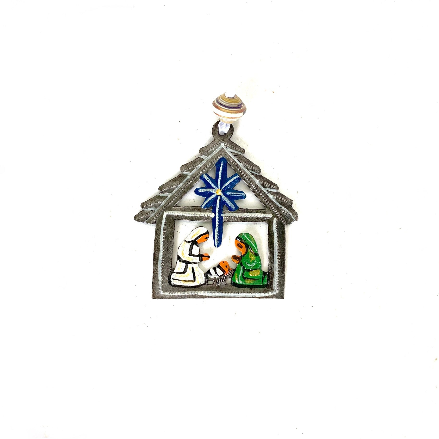 Small Nativity House Ornament (3)