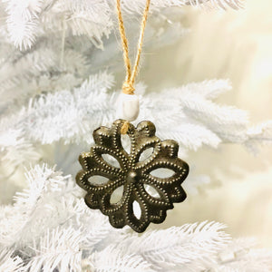 Small Steel Snowflake Ornament