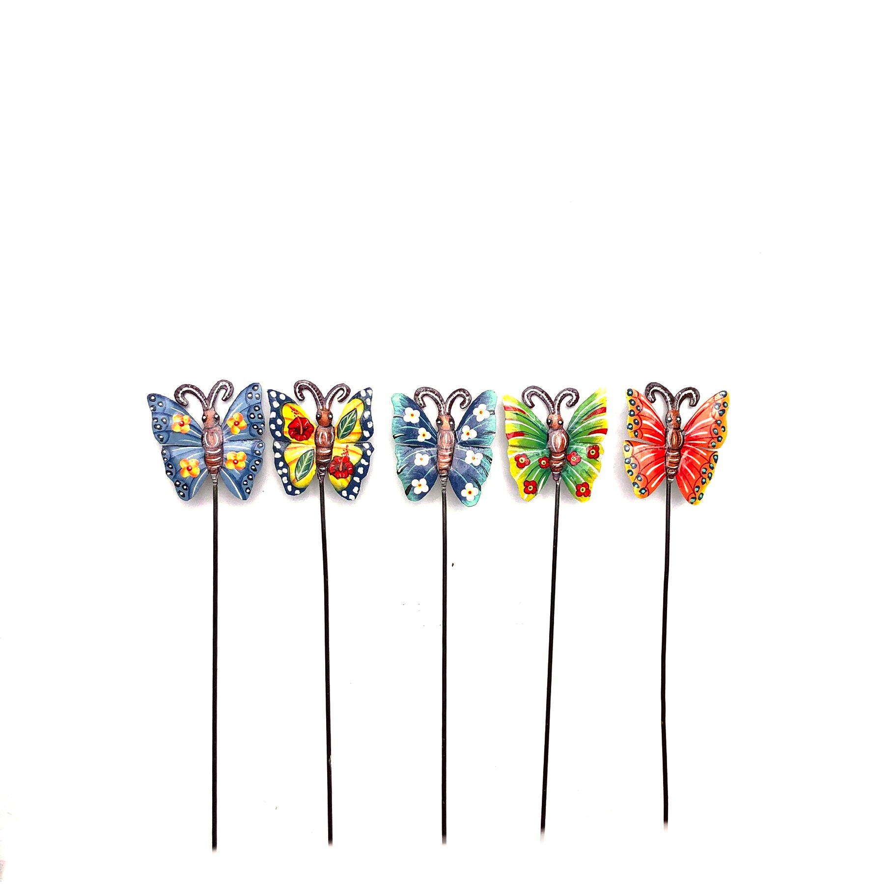 Mervil- Colorful Butterfly Garden Stick Set of 5