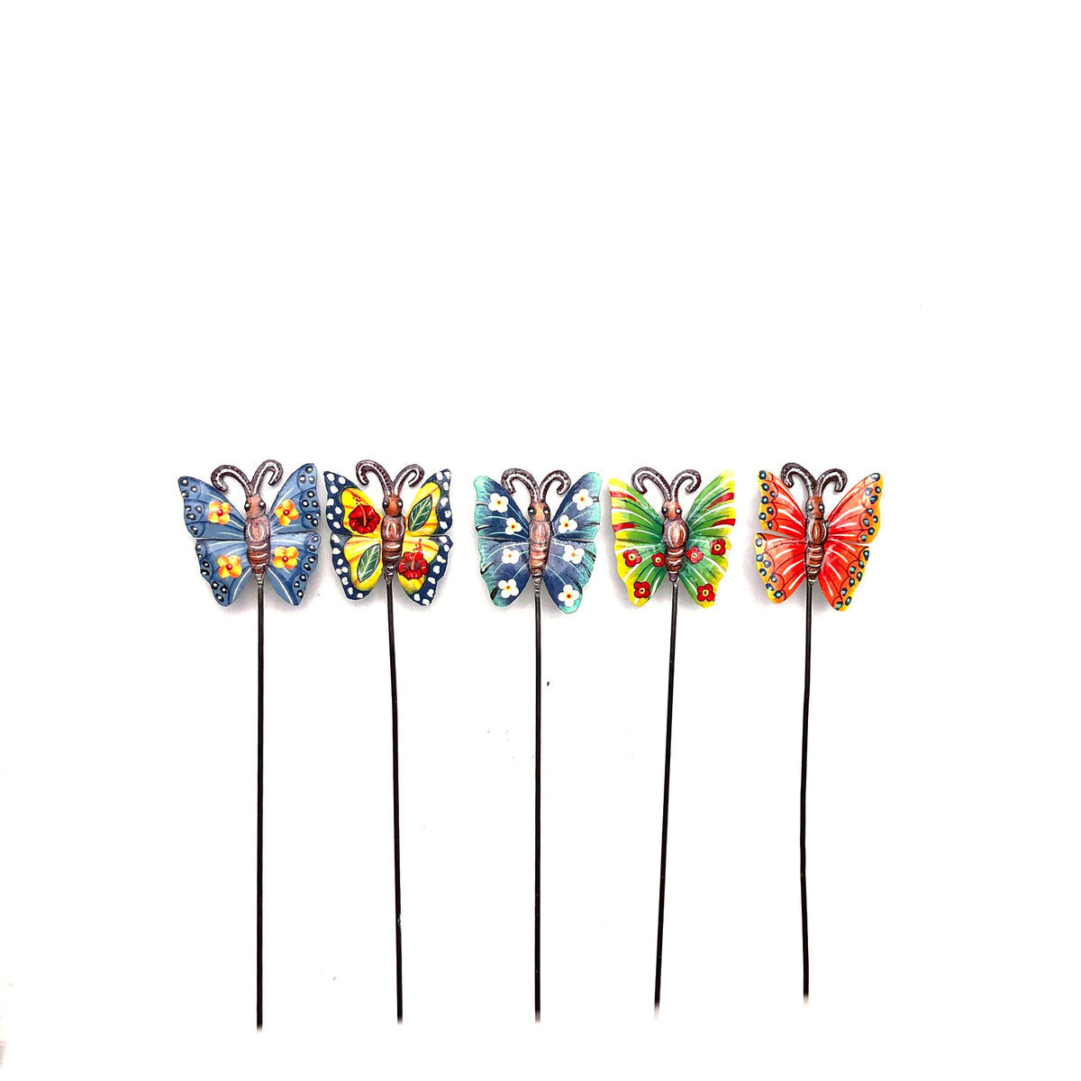 Mervil- Colorful Butterfly Garden Stick Set of 5 – Papillon Wholesale