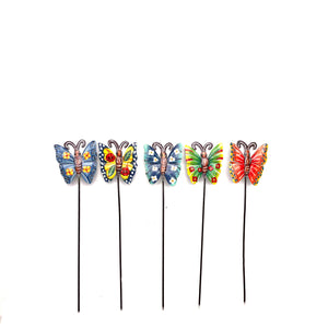 Mervil- Colorful Butterfly Garden Stick Set of 5