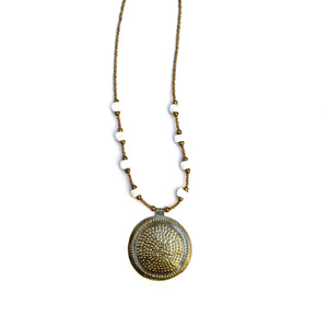 Steel Drum Medallion Necklace