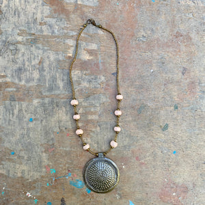 Steel Drum Medallion Necklace