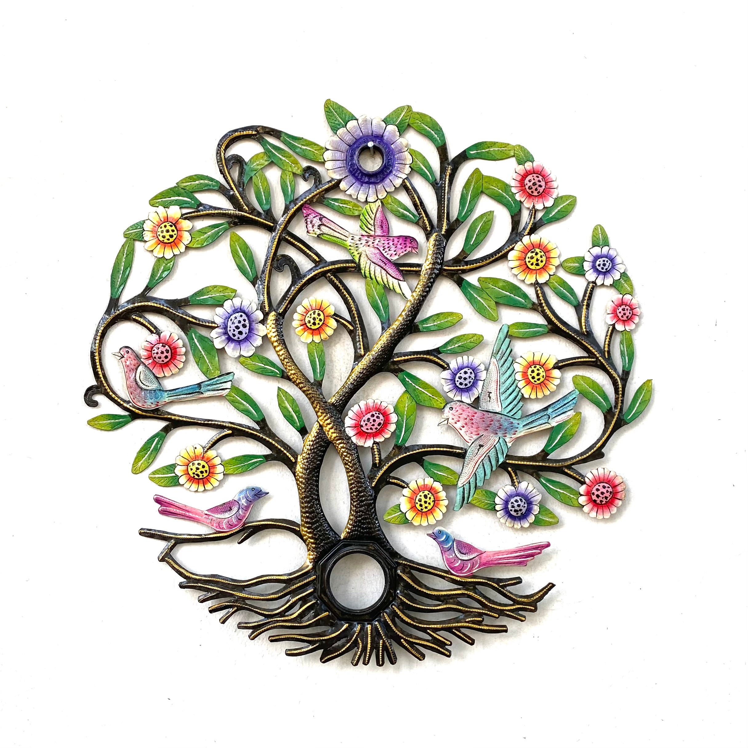 Kensley Steel Drum Top Tree of Life