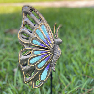 Set of Six Haitian Butterfly Garden Stake (Assorted)