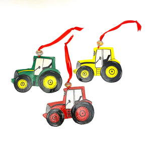 Tractor Ornaments (Set of 3)