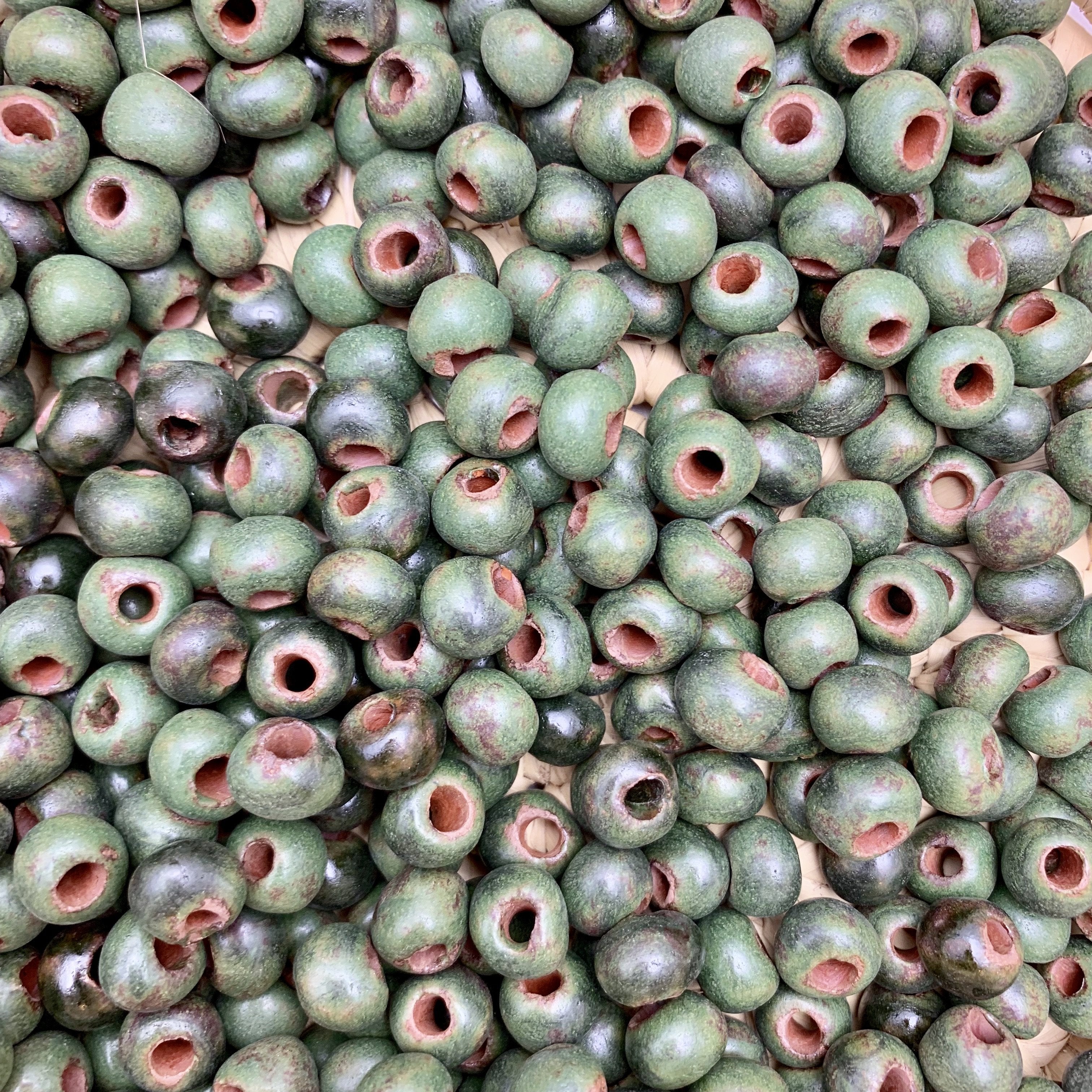 Satin Forest Green Beads