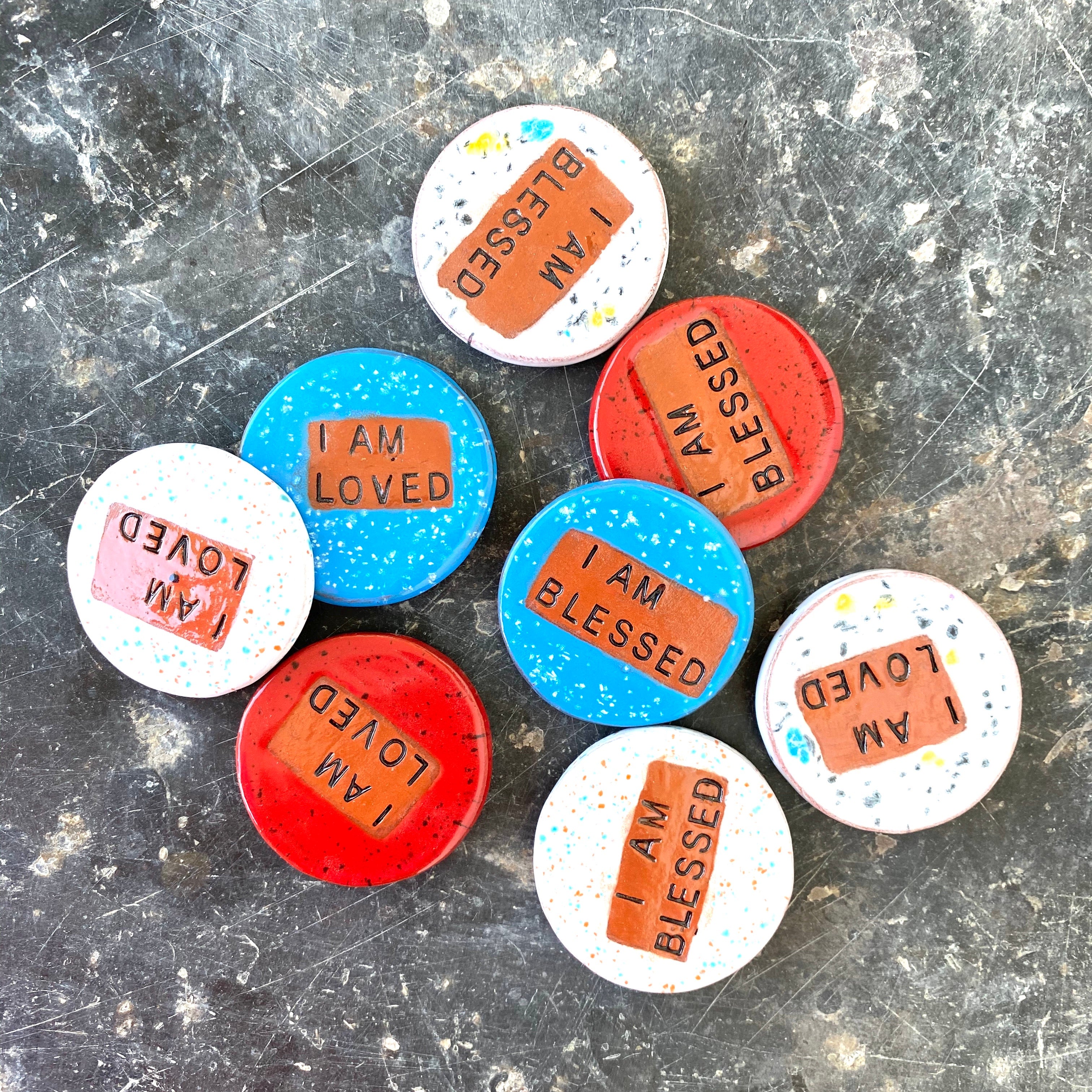 Round Inspirational Magnets (Set of 6)