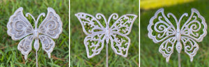 Steel Butterfly Garden Stakes- Set of Three