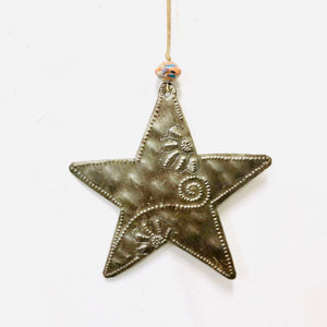 Whimsical Metal Star Ornament
