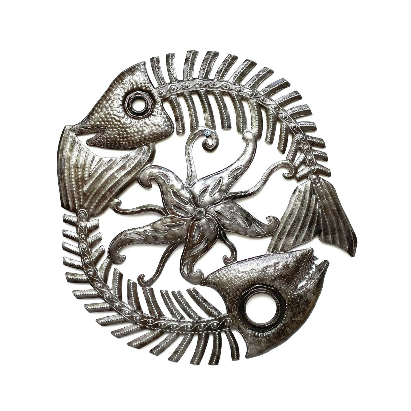 Mackenson-Two Round Fish Metal Art #2