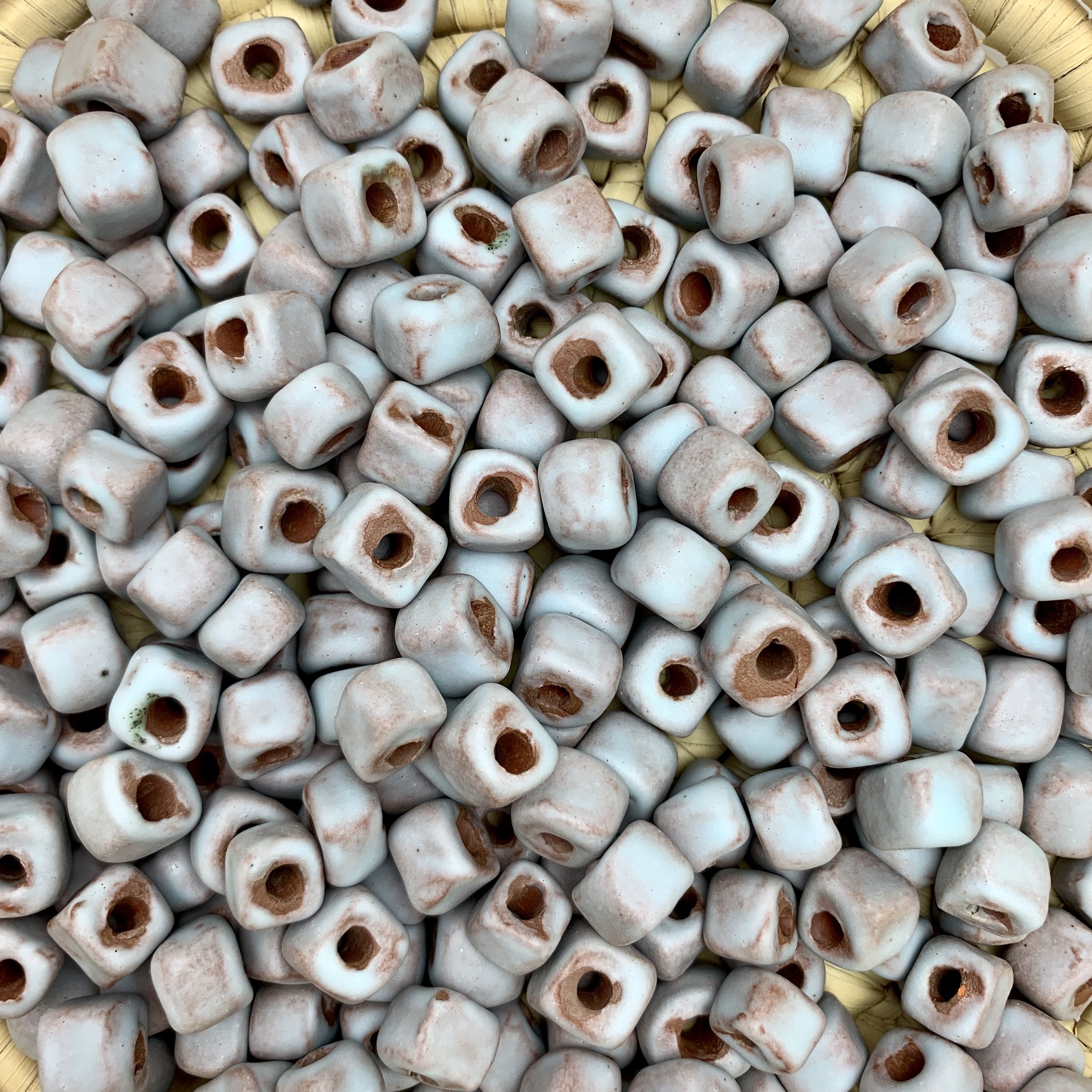 Square Ice Blue Beads