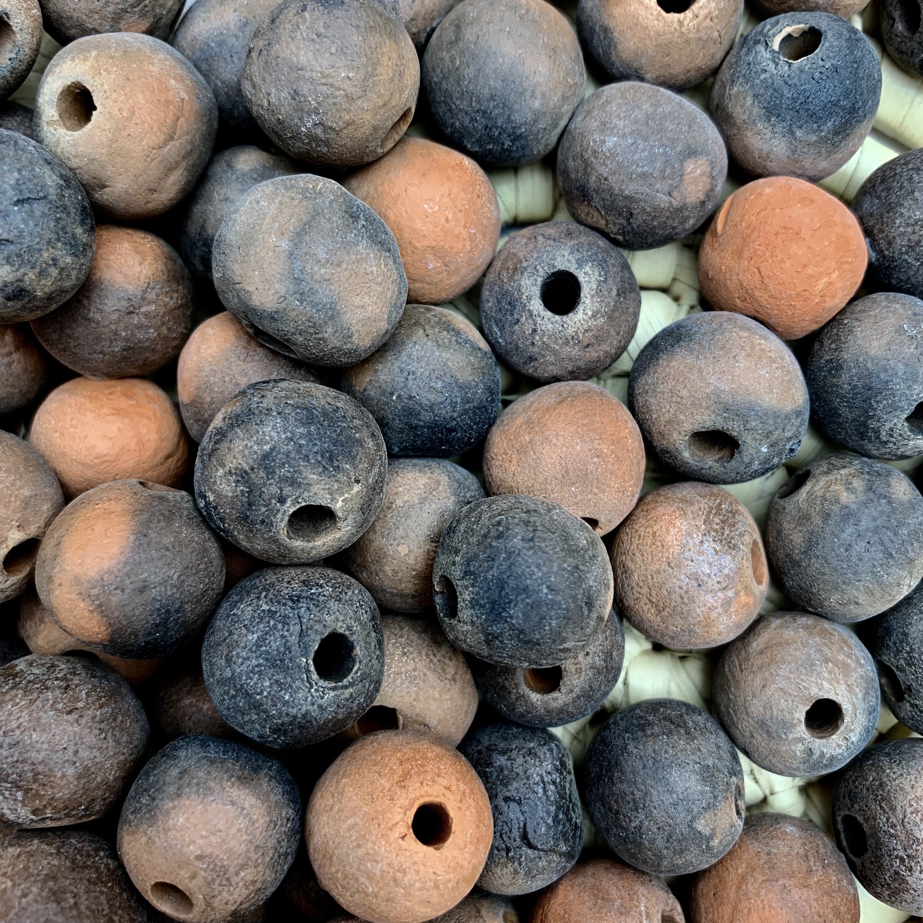 Large Round Pit-Fired Beads