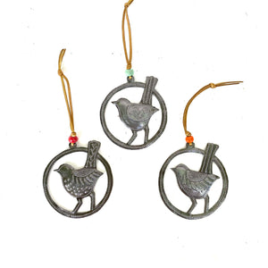 Birds in Circle Ornament (Set of 3)