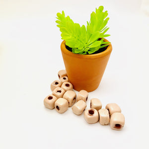 Rustic Square Blush Pink Beads