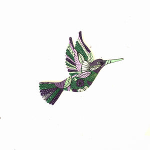 Purple and Green Humming Bird