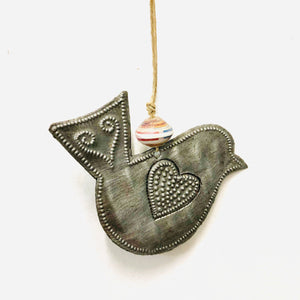 Heart Robin Ornament