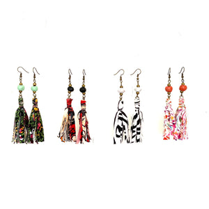 Fabric Tassel Earring