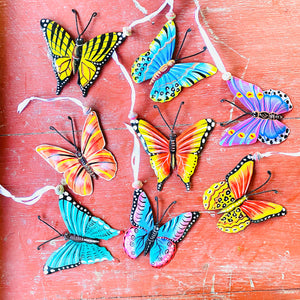 Painted Butterfly Ornament (Set of 8)