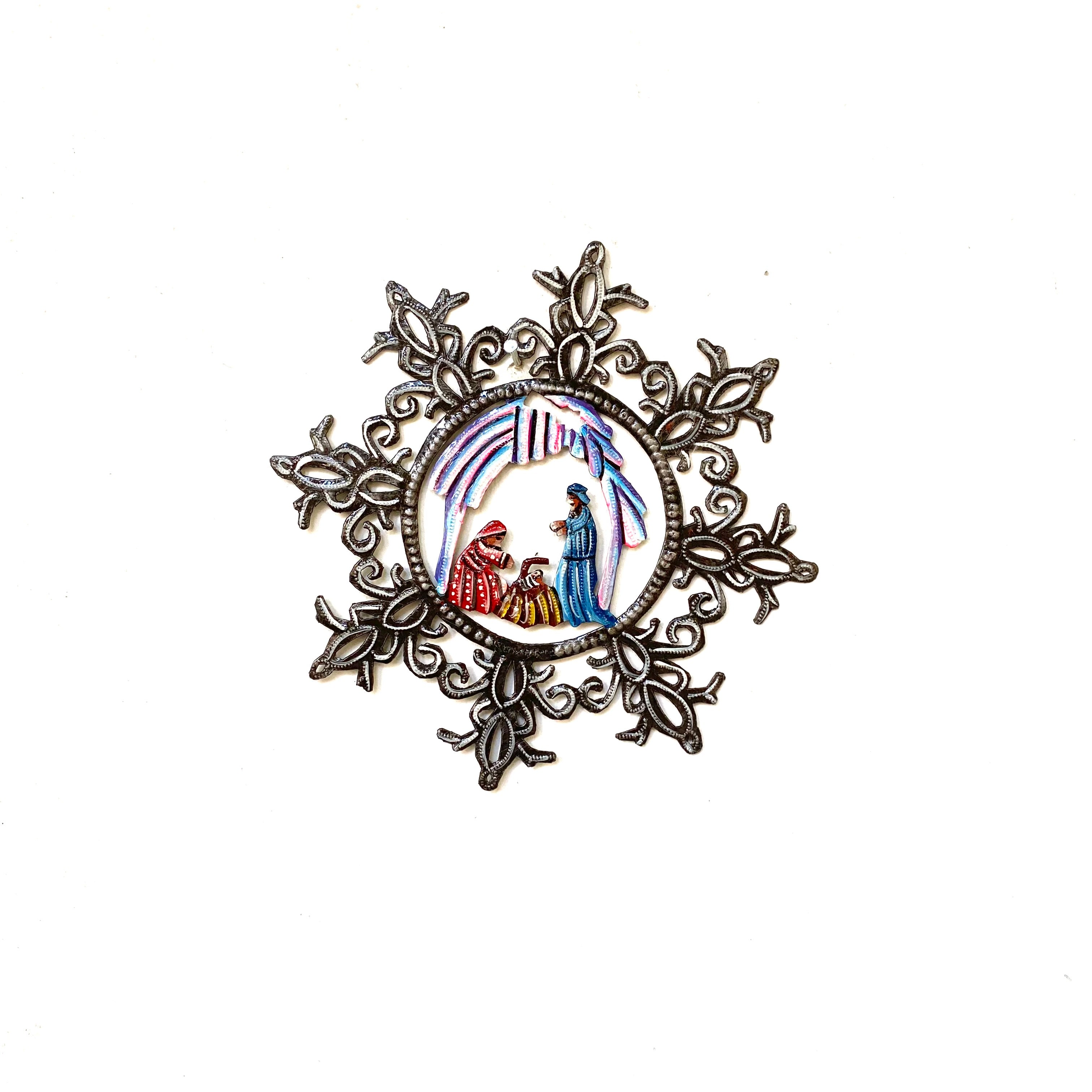 Snowflake Painted Nativity