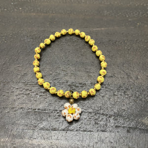 Ceramic Daisy Bracelet