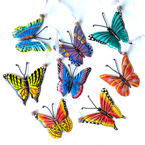 Painted Butterfly Ornament (Set of 8)