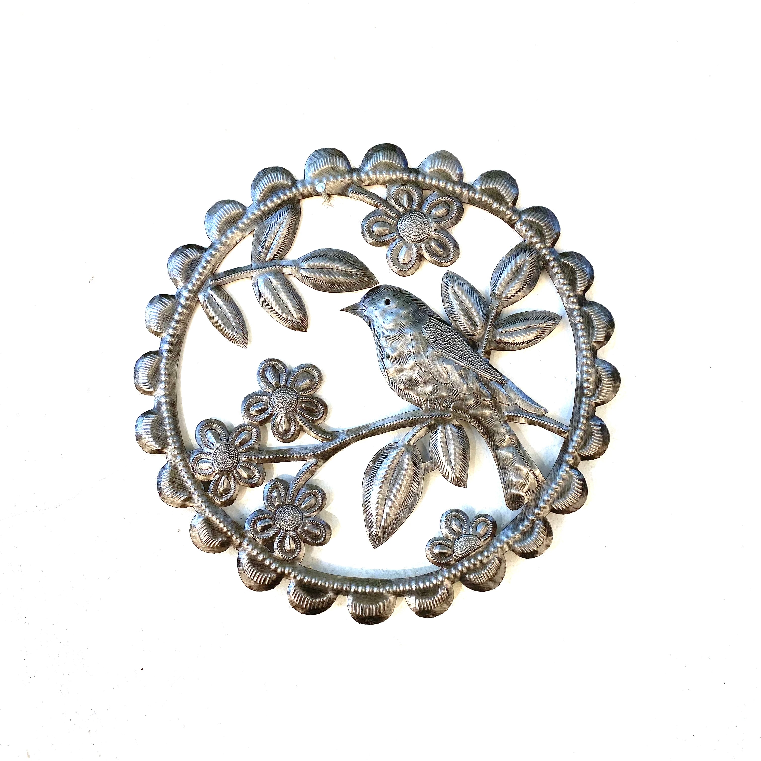 Round Bird and Flowers