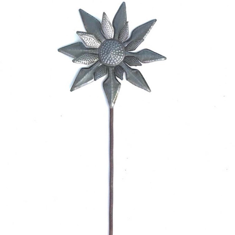 New! Set of 8 Steel Drum Flower Garden Stakes